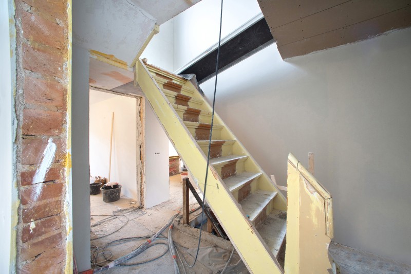 Renovatie gang/toegang nieuwe slaapkamers benedenverdieping